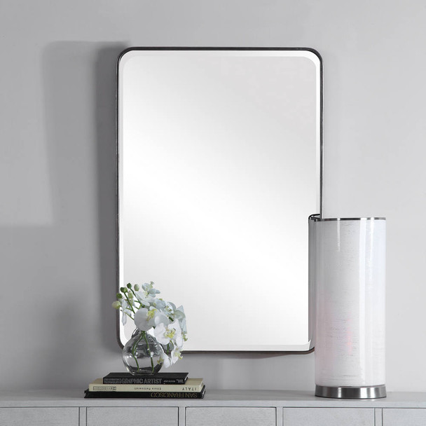 Aramis Silver Mirror - Size: 92H x 61W x 5D (cm) - Coastal style