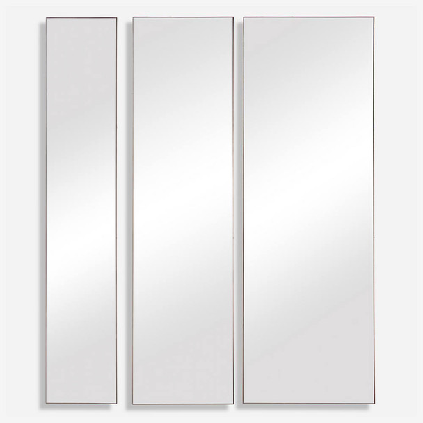 Rowling Gold Mirrors - S/3 Contemporary style Wall Mirror Decor Rowling Gold Mirrors - S/3 Contemporary style Wall Mirror Decor