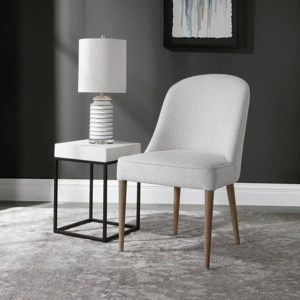 Brie Armless Chair - White - Set Of 2 - Size: 93H x 53W x 69D (cm) - Contemporary style