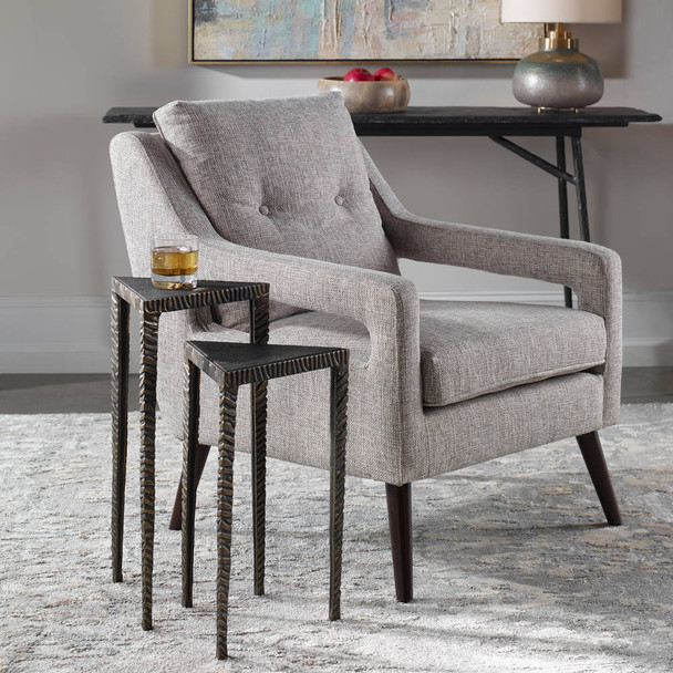 Samiria Triangular Accent Tables - S/2 - Size: 58H x 30W x 30D (cm) - Boho Chic style