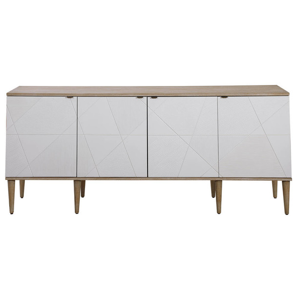 Tightrope 4 Door Modern Sideboard Cabinet Geometric style Accent Cabinet Decor Tightrope 4 Door Modern Sideboard Cabinet Geometric style Accent Cabinet Decor