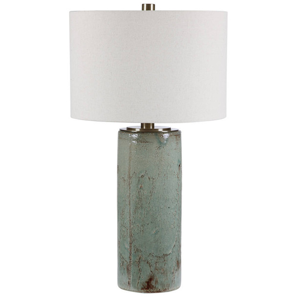 Callais Crackled Aqua Table Lamp - Cairns, Darwin Mid-Century Modern style Table Lamps
