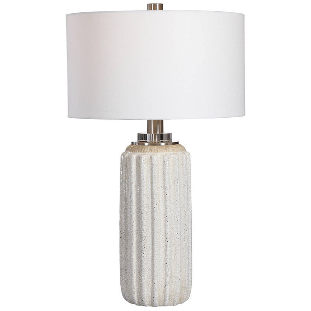 Azariah White Crackle Table Lamp Coastal style Table Lamp Decor