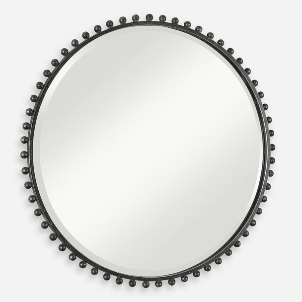 Taza Round Iron Mirror Coastal style Wall Mirror Decor Taza Round Iron Mirror Coastal style Wall Mirror Decor