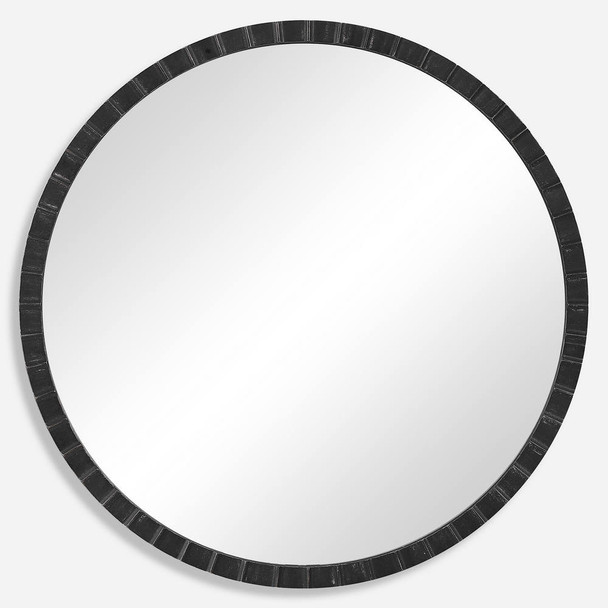 Dandridge Round Industrial Mirror Industrial style Wall Mirror Decor