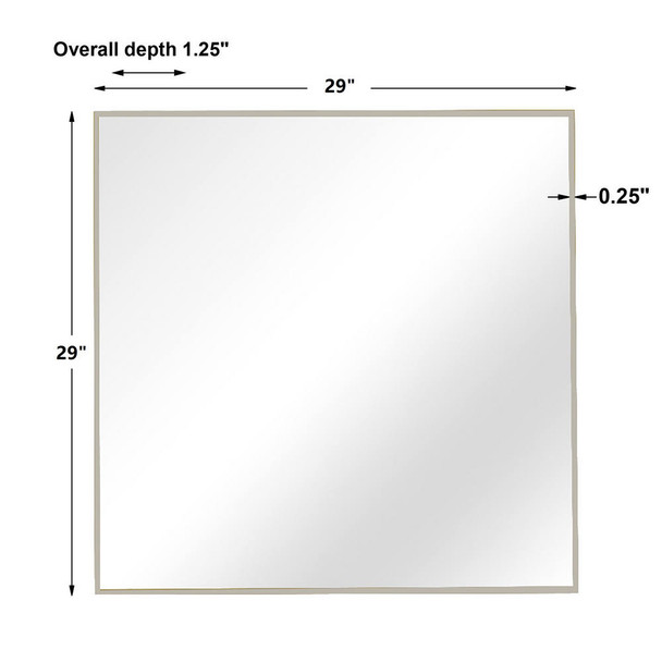 Alexo Silver Square Mirror - Melbourne, Sydney, Brisbane delivery