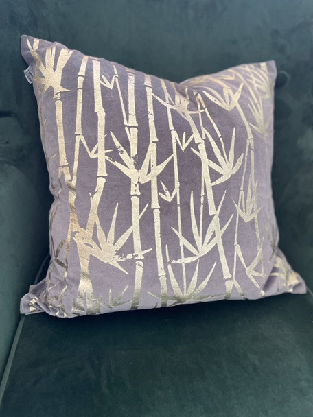 Tropic Palm Cushion - Grey