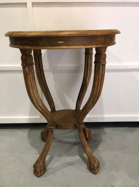 Hooves Round Table - Antique White Cloud - Size: 75H x 55W x 55D (cm) - French Provincial style Hooves Round Table - Antique White Cloud - Size: 75H x 55W x 55D (cm) - French Provincial style