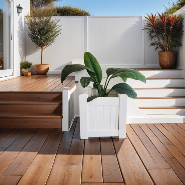 Hamptons Planter Box Small - White - Hand made  furniture