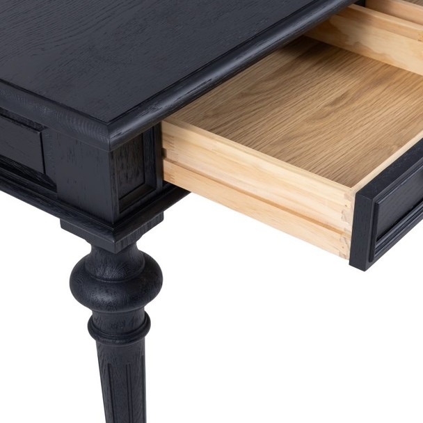 French Partners Desk Narrow - Black Oak - Sale on French Provincial style Office & Study furniture