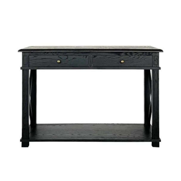 Xavier Console Table Small - Black Oak - Hand made Living Room furniture