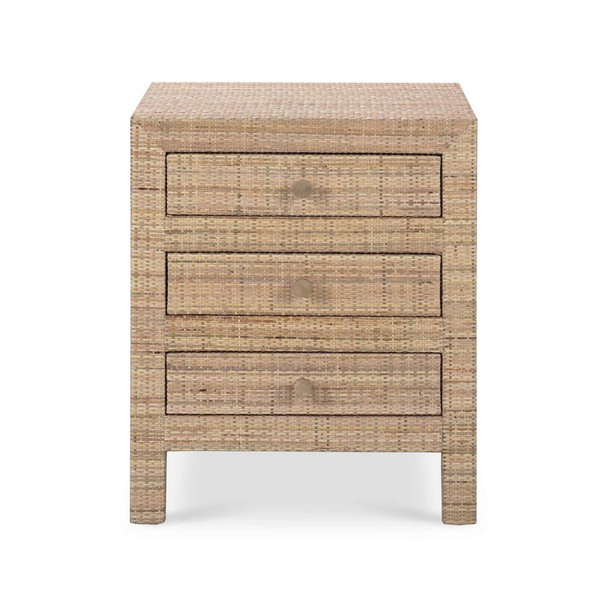 Kagu End Table w/ Rattan - Size: 61H x 51W x 51D (cm) - Mid-Century Modern style