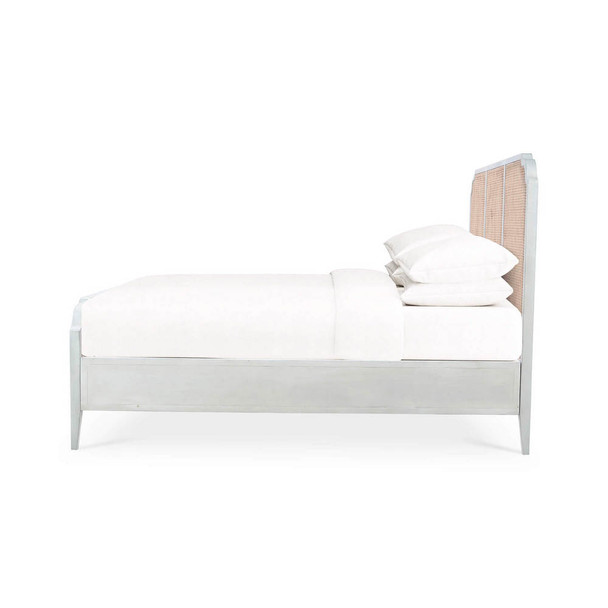 Marisol Bed w/ Rattan Queen - Hand made Mid-Century Modern style Bedroom furniture