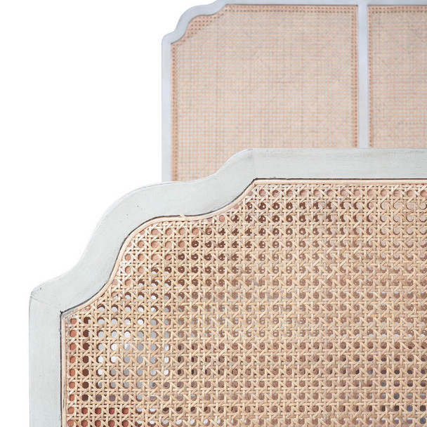 Marisol Bed w/ Rattan Queen - Sale on Mid-Century Modern style Bedroom furniture