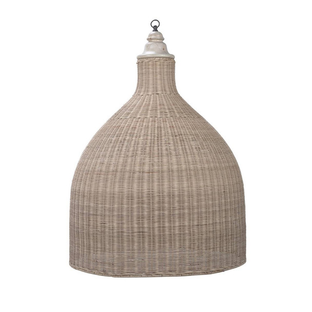 Hampton Rattan Ceiling Pendant Light Extra Large  - Size: 105H x 78W x 78D (cm) - Hamptons style