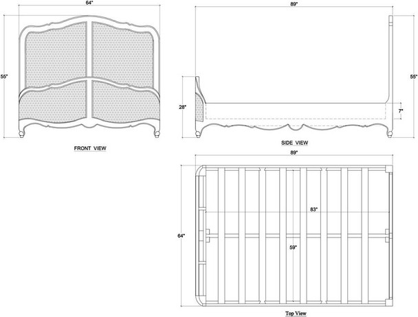 Covington Rattan Bed Queen - Sale on French Provincial style Bedroom furniture