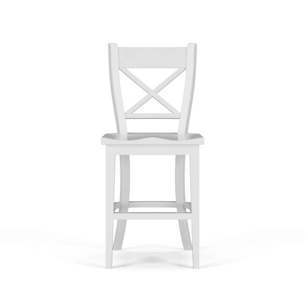 Somerset Crossback Counter Stool - True White LDT