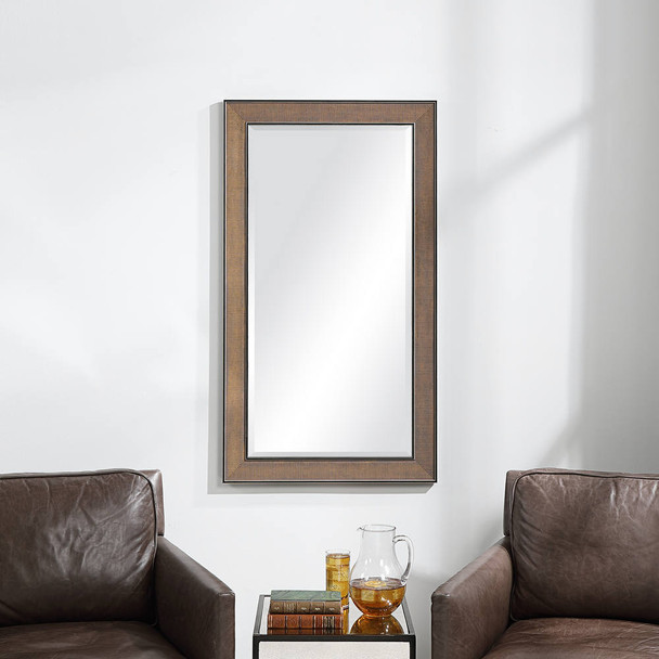 Valles Golden Rust Mirror - Size: 116H x 65W x 3D (cm) - Mid-Century Modern style