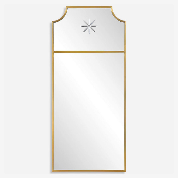 Caddington Tall Brass Mirror Traditional style Wall Mirror Decor
