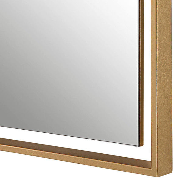 Egon Gold Wall Mirror - Sale on Mid-Century Modern style Wall Mirrors