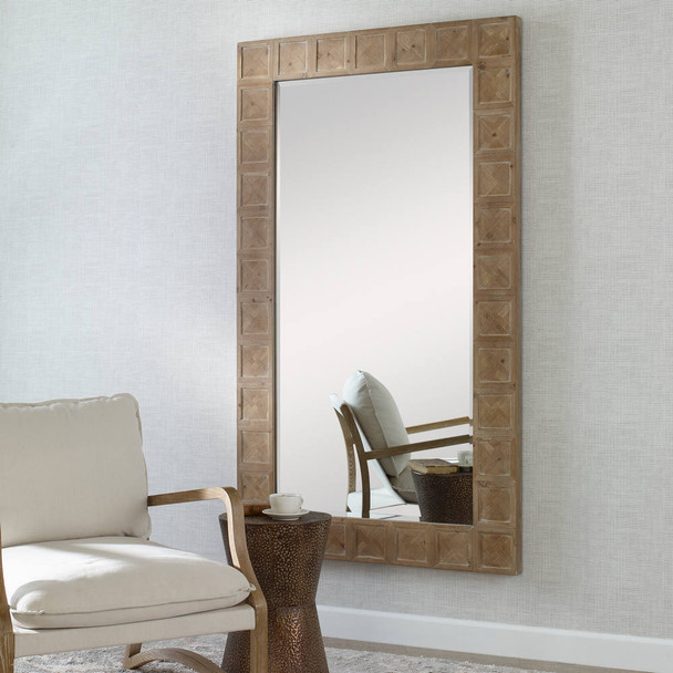 Ranahan Rustic Farmhouse Mirror - Size: 183H x 107W x 5D (cm) - Coastal style
