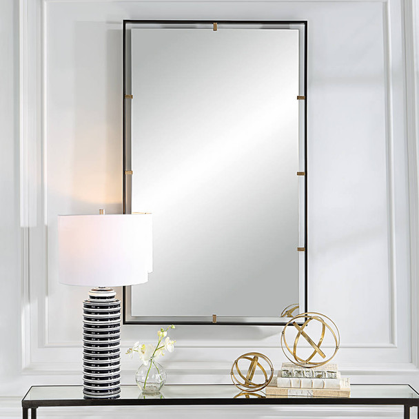 Egon Rectangular Bronze Mirror - Size: 127H x 76W x 4D (cm) - Mid-Century Modern style Egon Rectangular Bronze Mirror - Size: 127H x 76W x 4D (cm) - Mid-Century Modern style