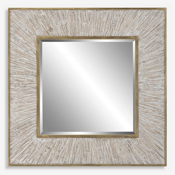 Wharton Whitewashed Square Mirror Mid-Century Modern style Wall Mirror Decor Wharton Whitewashed Square Mirror Mid-Century Modern style Wall Mirror Decor
