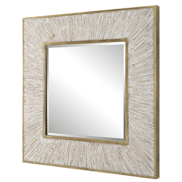 Wharton Whitewashed Square Mirror - Sale on Mid-Century Modern style Wall Mirrors Wharton Whitewashed Square Mirror - Sale on Mid-Century Modern style Wall Mirrors