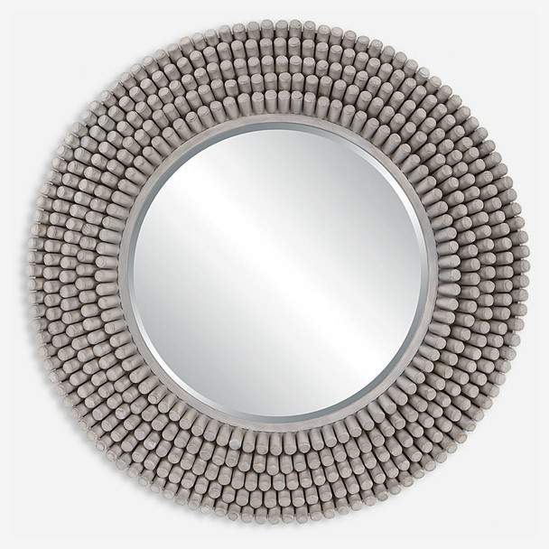 Portside Round Gray Mirror Coastal style Wall Mirror Decor Portside Round Gray Mirror Coastal style Wall Mirror Decor