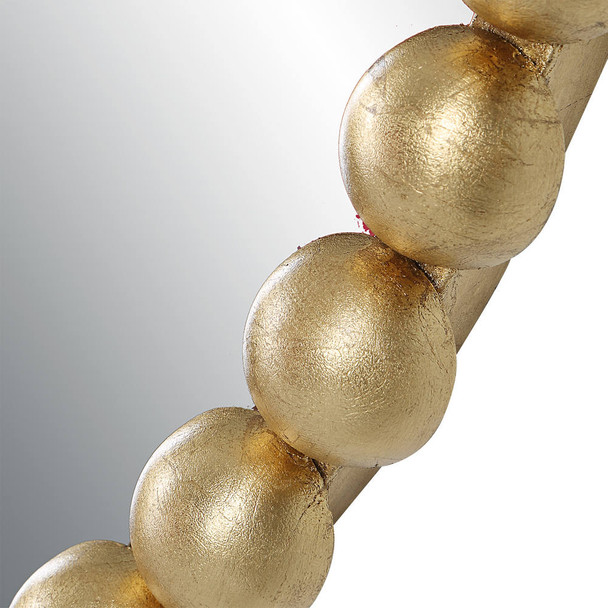 Serna Gold Oval Mirror - Sale on Contemporary style Wall Mirrors