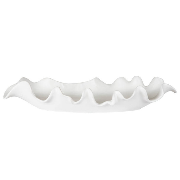 Ruffled Feathers Modern White Bowl Organic style  Decor