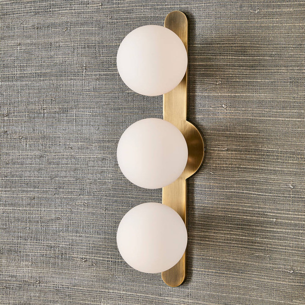 Droplet Mid-Century 3 Light Sconce - Size: 56H x 13W x 18D (cm) - Mid-Century style