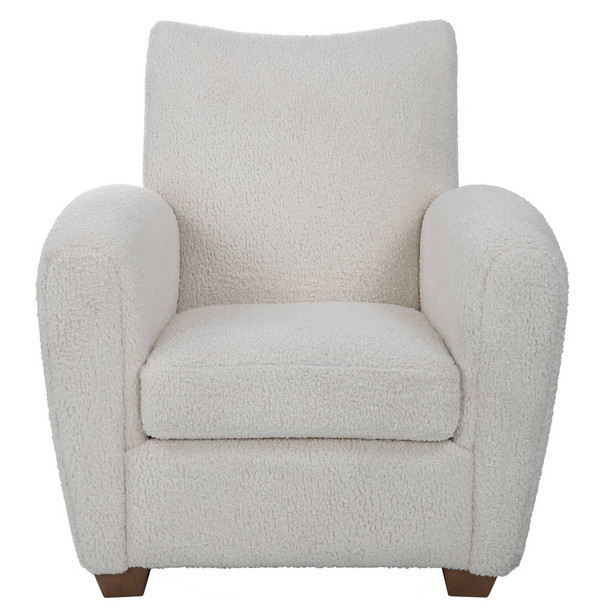 Teddy White Shearling Accent Chair Contemporary style Accent Chair Decor