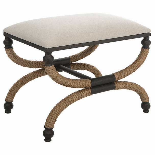 Icaria Upholstered Small Bench - Sale on Coastal style Benchs