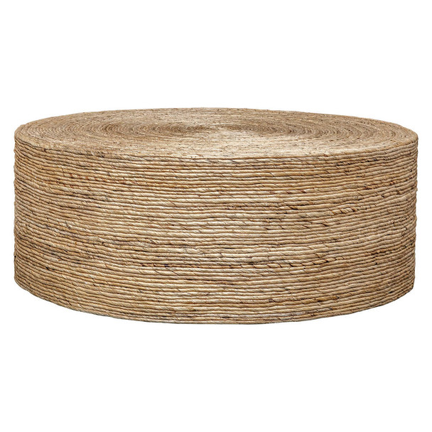 Rora Woven Round Coffee Table Contemporary style Accent Table Decor