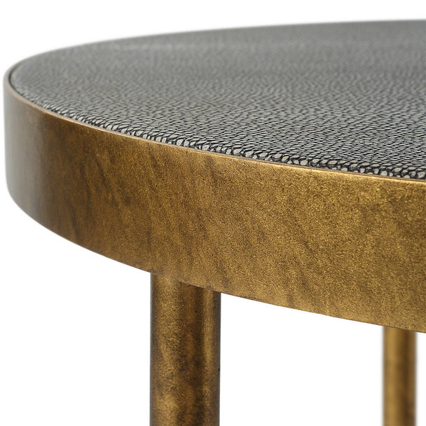 Aragon Brass Nesting Tables - S/2 - Cairns, Darwin Mid-Century Modern style Side Tables