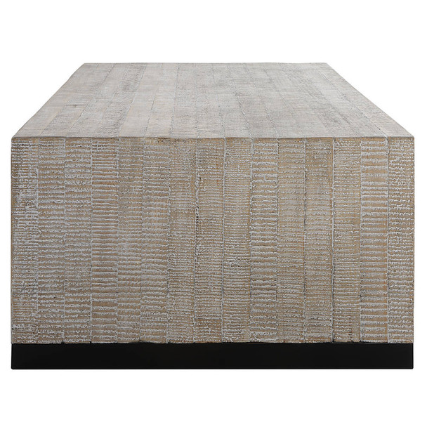 Bosk White Washed Coffee Table - Sale on Mid-Century Modern style Accent Tables