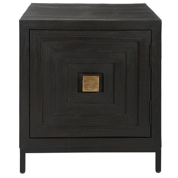 Aiken Geometric Cabinet / End Table Geometric style Accent Cabinet Decor