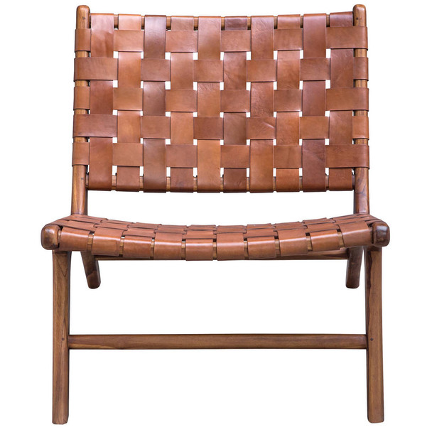 Plait Woven Leather Accent Chair Contemporary style Accent Chair Decor