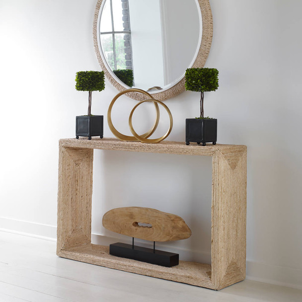 Rora Coastal Console Table - Size: 81H x 132W x 31D (cm) - Coastal style