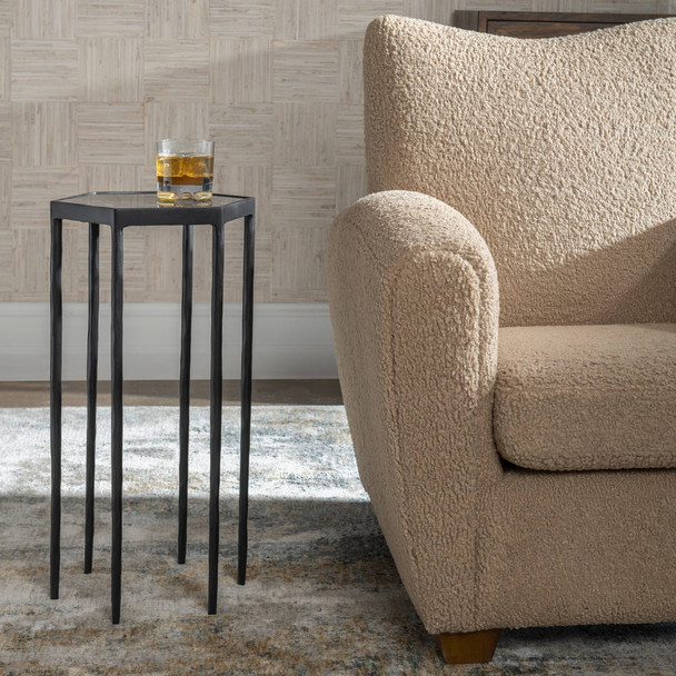 Aviary Hexagonal Accent Table - Size: 61H x 30W x 27D (cm) - Mediterranean style