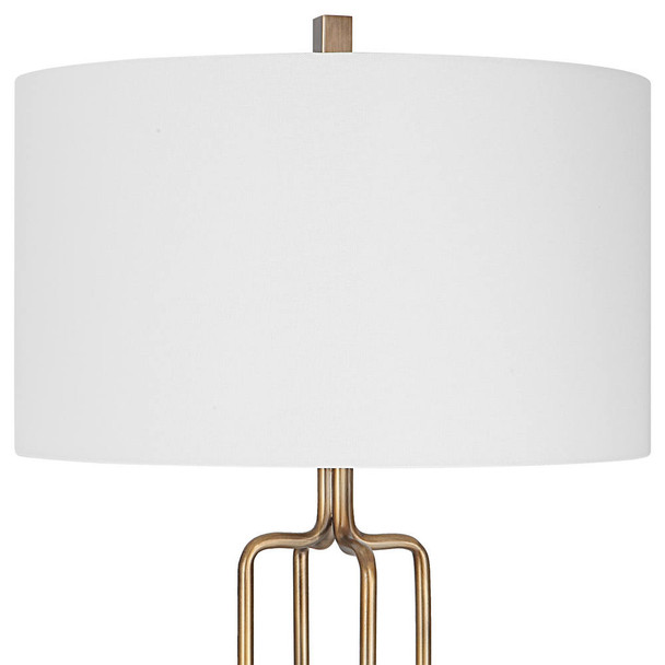 Link Brushed Gold Floor Lamp - Cairns, Darwin Mid-Century Modern style Floor Lamps