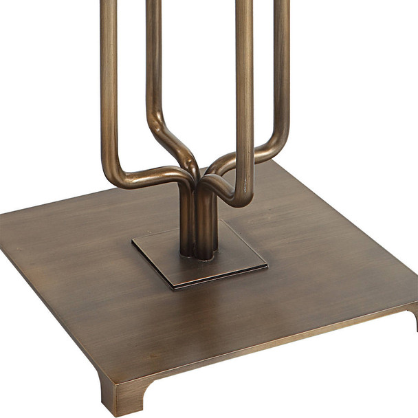 Link Brushed Gold Floor Lamp - Discount Mid-Century Modern style Floor Lamps
