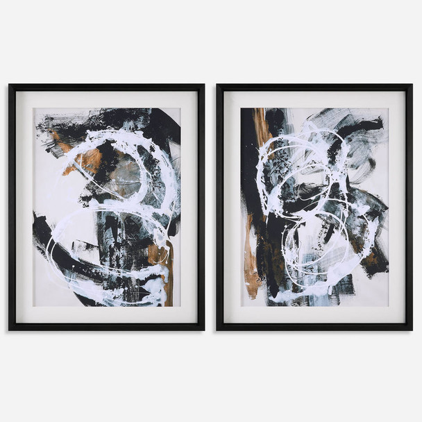 Winterland Abstract Prints - Set/2 Contemporary style Print Decor Winterland Abstract Prints - Set/2 Contemporary style Print Decor