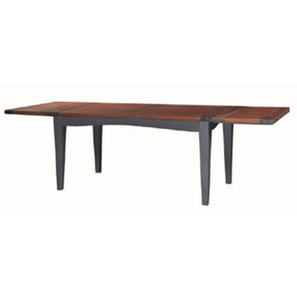 Eton extending Dining table - Black Antique / Aged Honey Mahogany - Size: 76H x 259W x 90D (cm) - Craftsman style