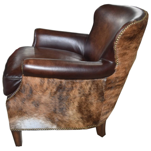 Barclay Leather Club Chair - Fontana/Dark - Hand made Living Room furniture