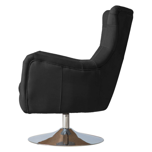 Genoa Swivel Chair - Antique Charcoal Leather - Gallery Direct Bristol 229197