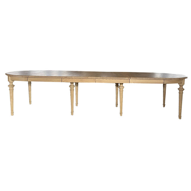 Provence Extension Dining Table - Weathered Oak - 120cm - 350cm - D1646-350#105
