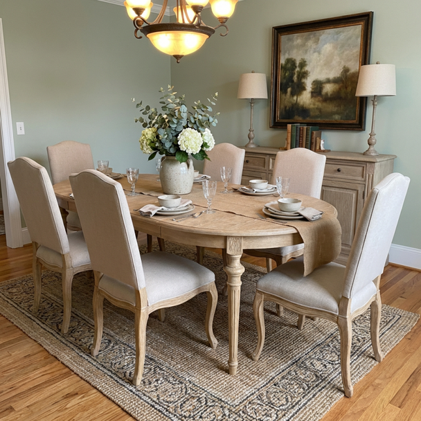 Provence Extension Dining Table - Weathered Oak - 120cm - 350cm - D1646-350#105