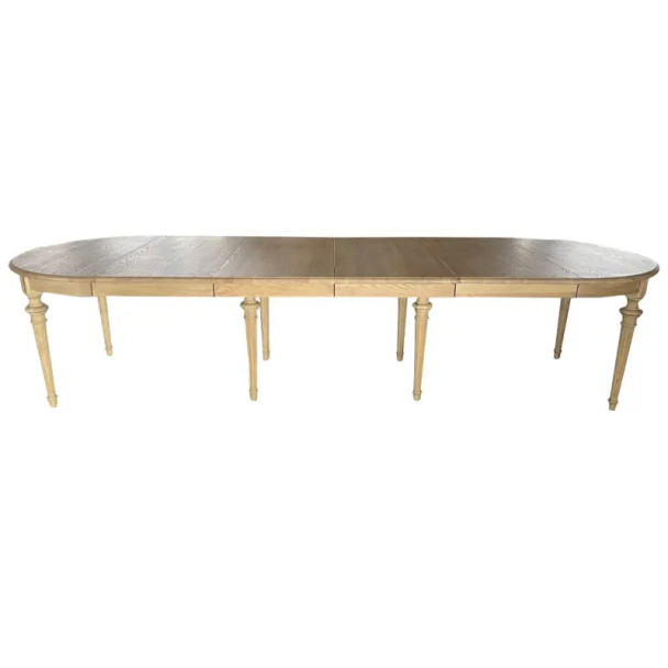 Provence Extension Dining Table - Weathered Oak - 120cm - 350cm - D1646-350#105